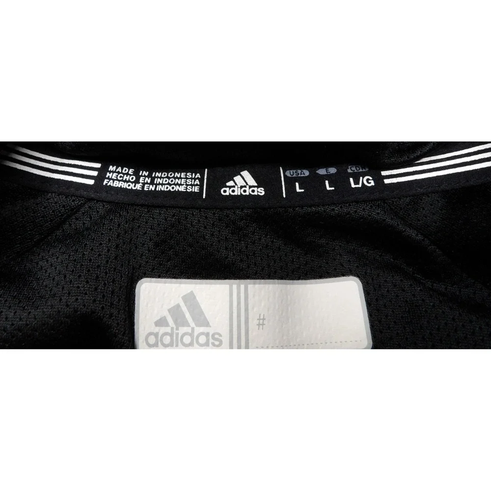 Adidas Houston Rockets Full Zip Hooded Jacket Men L Gray Black Basketball Sports